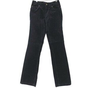 Curations Women's Corduroy Black Pants Size 2 Mid Rise Straight Leg‎ Stretch